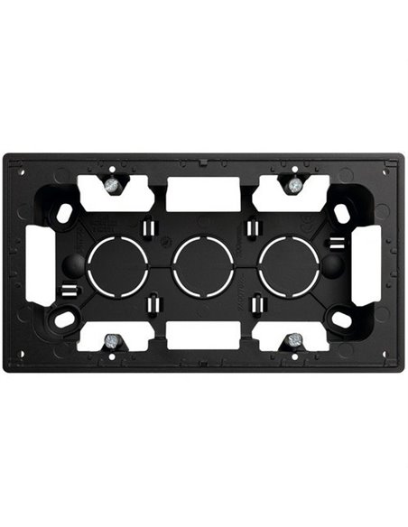 Caja de superficie SIMON 270 con 2 elementos negro mate