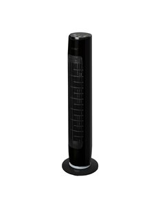 Ventilador de torre oscilante con mando 45W Negro