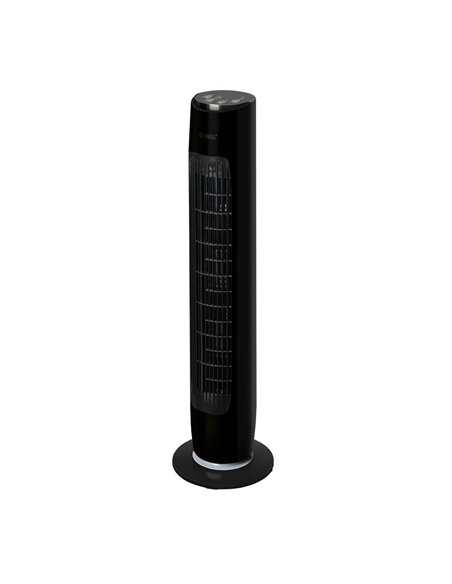 Ventilador de torre oscilante con mando 45W Negro