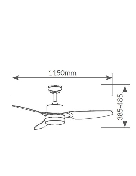 Ventilador de Teto 46' CCT 3 Lâminas Branco