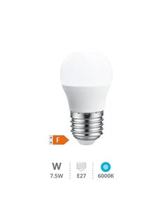 Ampoule LED sphérique 7.5W E27 6000K 2
