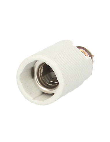 Portalámparas cerámico E14 Blanco