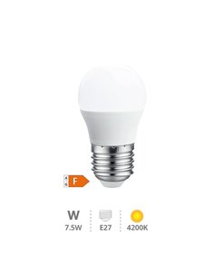 Lámpara LED esférica 7,5W E27 4200K 2
