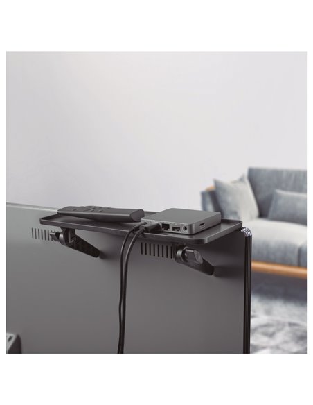 Estante doble para accesorios de TV