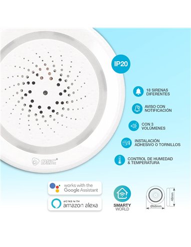 Alarme com sirene e controle de temperatura e umidade via Wi-Fi