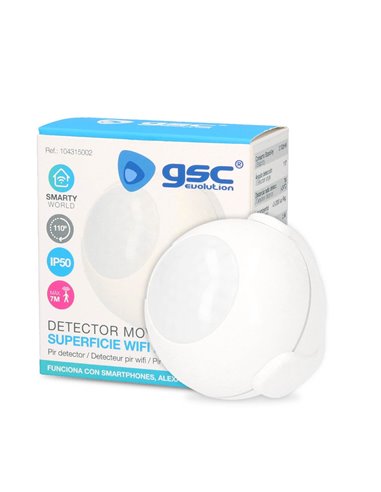 Detector superficie PIR con sensor de movimiento vía wifi