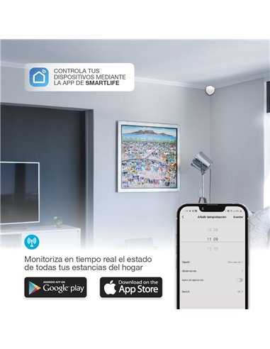 Detector superficie PIR con sensor de movimiento vía wifi