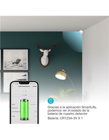 Detector superficie PIR con sensor de movimiento vía wifi
