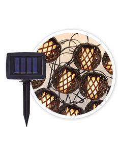 Guirnalda decorativa solar LED Tenali 2M 2600-2700K IP44