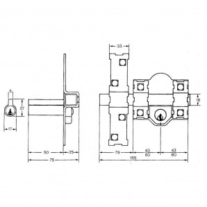 Cerrojo Fac 301-l/ 80-p 2