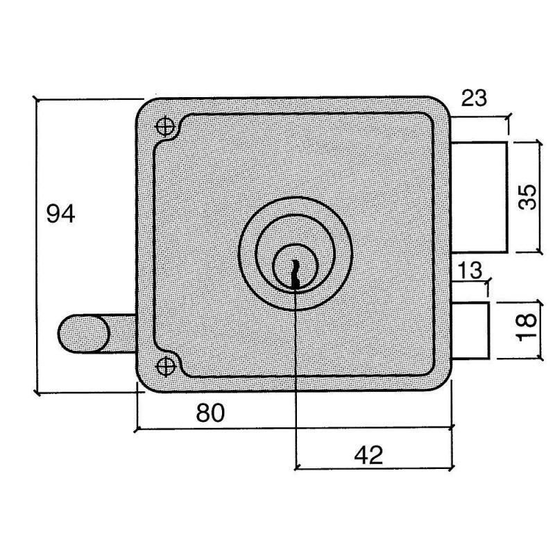 Fechadura Ucem 4125-hb/10/ Esquerda