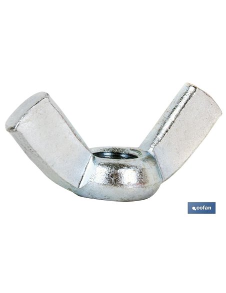 Tuercas de mariposa DIN 315 M5 zinc blíster de 6 uds.