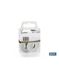 Blíster 30u. Arandelas Planas Ala Ancha DIN 9021 M4 Zinc