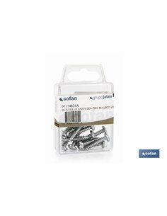 Parafuso cilíndrico para chapa metálica DIN7981, M-48x13 Zinco, blister 20 un.