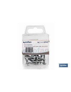 Blíster de 25 uds. Tornillo roscachapa 42x19 din 7982