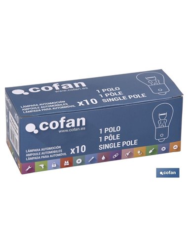 lâmpada cofan py21w 12v (ba15s) âmbar