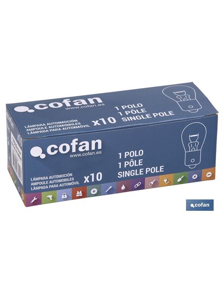 lâmpada cofan py21w 12v (ba15s) âmbar