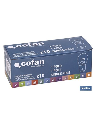 Lámpara cofan p21w (ba15s) 12v