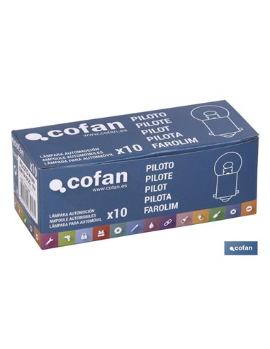 Lámpara cofan piloto r10w (ba15s scc) 12v