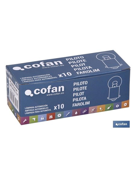 Lámpara cofan piloto r10w (ba15s scc) 12v