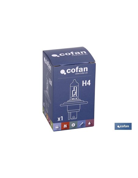 Lámpara halógena cofan h4 (p43t) 24v 75/70w