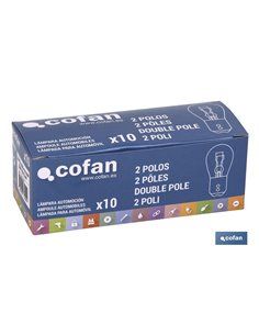 Lâmpada Cofan 2 pólos p21/5w (ba15d) 24v 2