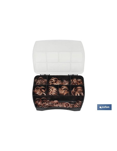Maletín 300 arandelas cobre con amianto