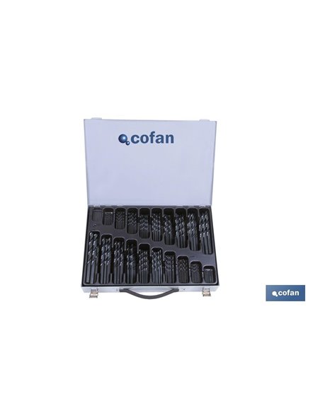Maletin surtido brocas hss 1-10 - 250 und