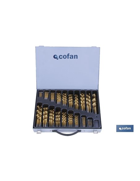 Maletin surtido brocas titanio 1-10 - 125 unds.
