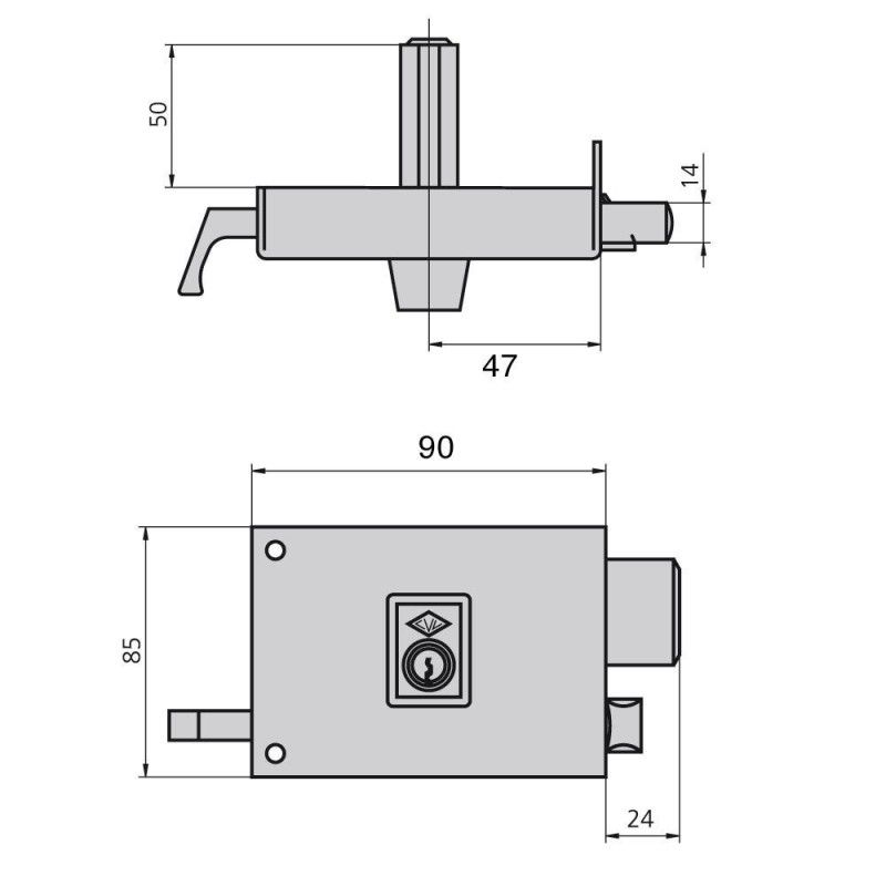 Cerradura Cvl 125a/  8/he Izquierda