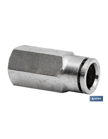 Tubo de conexão reta de 8 mm. Feminino 1/8