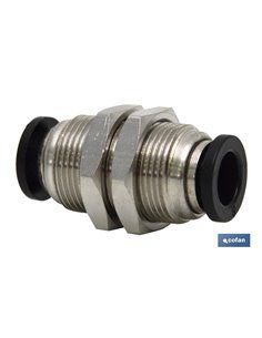 Union Recta Pasamuros Tubo-Tubo Polímero M-12
