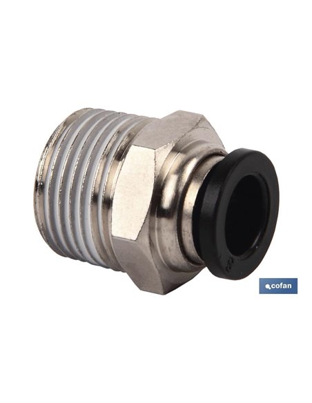 Racor Roscado Recto T-16, R-3/8