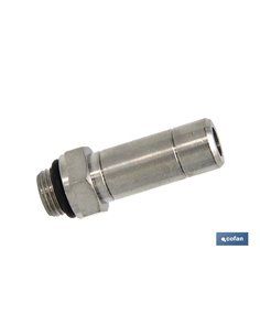 Espiga Lisa Macho Cilindrica Latón Niq.T-10 R-1/8