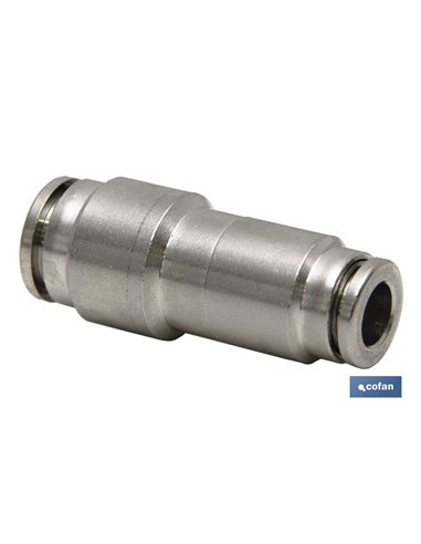 Unión Recta Reducida Tubo-Tubo Latón Niq. M-10-8