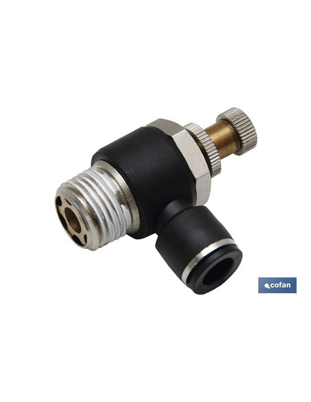 Regulador cónico unidireccional para cilindro t-8 r-1/4
