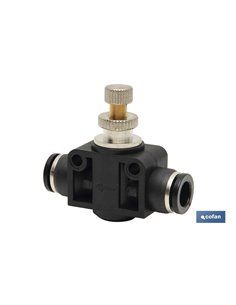 Regulador de flujo unidireccional en linea tubo-tubo d-4
