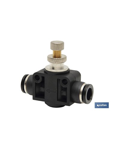 Regulador de flujo unidireccional en linea tubo-tubo d-6