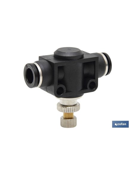 Regulador de flujo unidireccional en linea tubo-tubo d-8