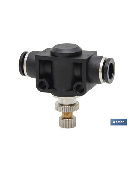 Regulador de flujo unidireccional en linea tubo-tubo d-10