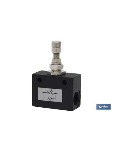Regulador de flujo unidireccional en linea h-h r-1/2