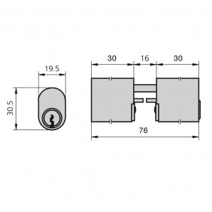 Cilindro Cvl 5968/30x30/ln Cames Ovais Com Hastes 2