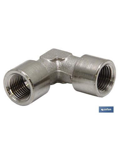 Codo h-h latón niquelado r-3/8