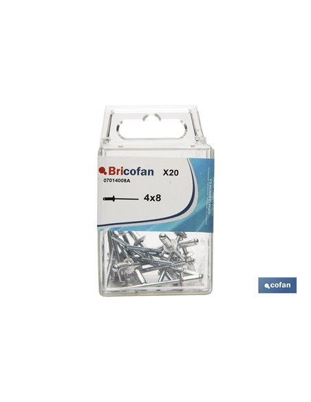 Blíster De 15 Uds. Remache De Aluminio 48x12