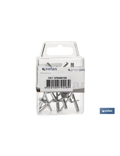 Blíster De 10 Uds. Remache De Aluminio 48x16 2