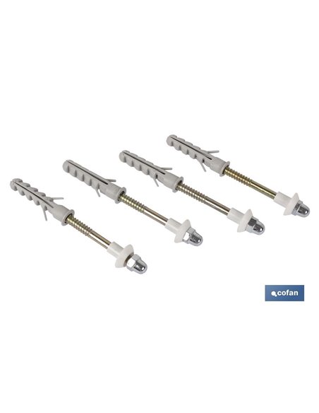 Set 4 Pcs Para Sanitario Wc 6x80 Acero