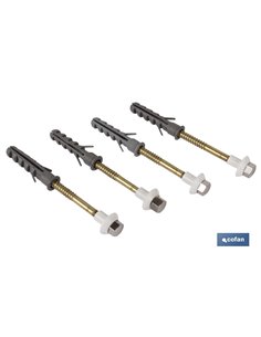 Set 4 Pcs Para Sanitario Wc 6x80 Laton
