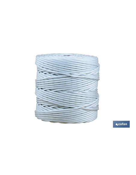 Bobina de Cordão Poli Trançado 5 mm 200 Mts branco