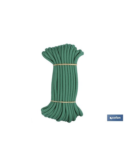Corda Poli Trançada Meada 6mm 10m Branca
