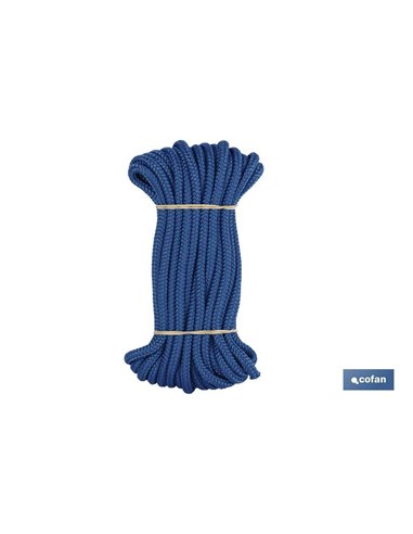 Corda Poli Trançada Meada 6mm 10m Branca